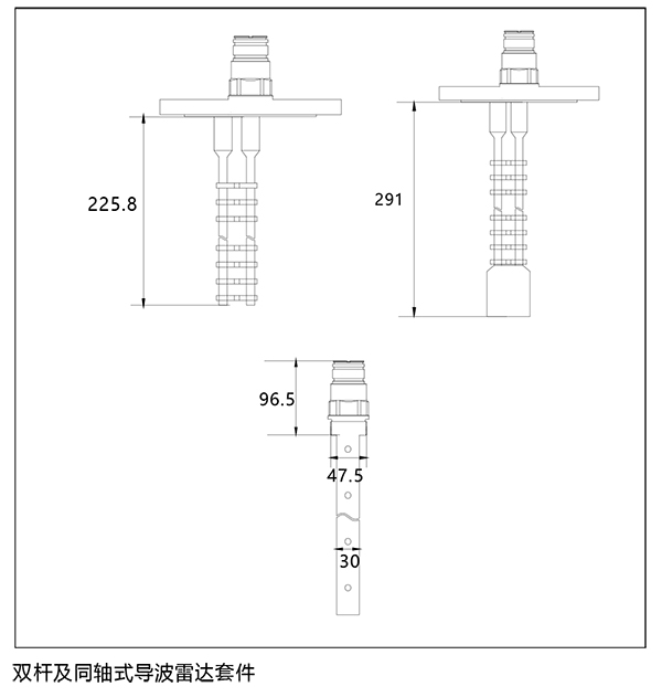 缆绳式导波雷达液位计尺寸图