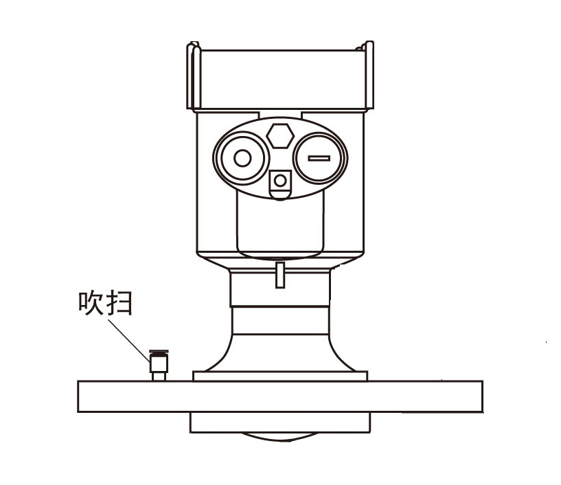调节吹扫型防爆万向雷达式料位计